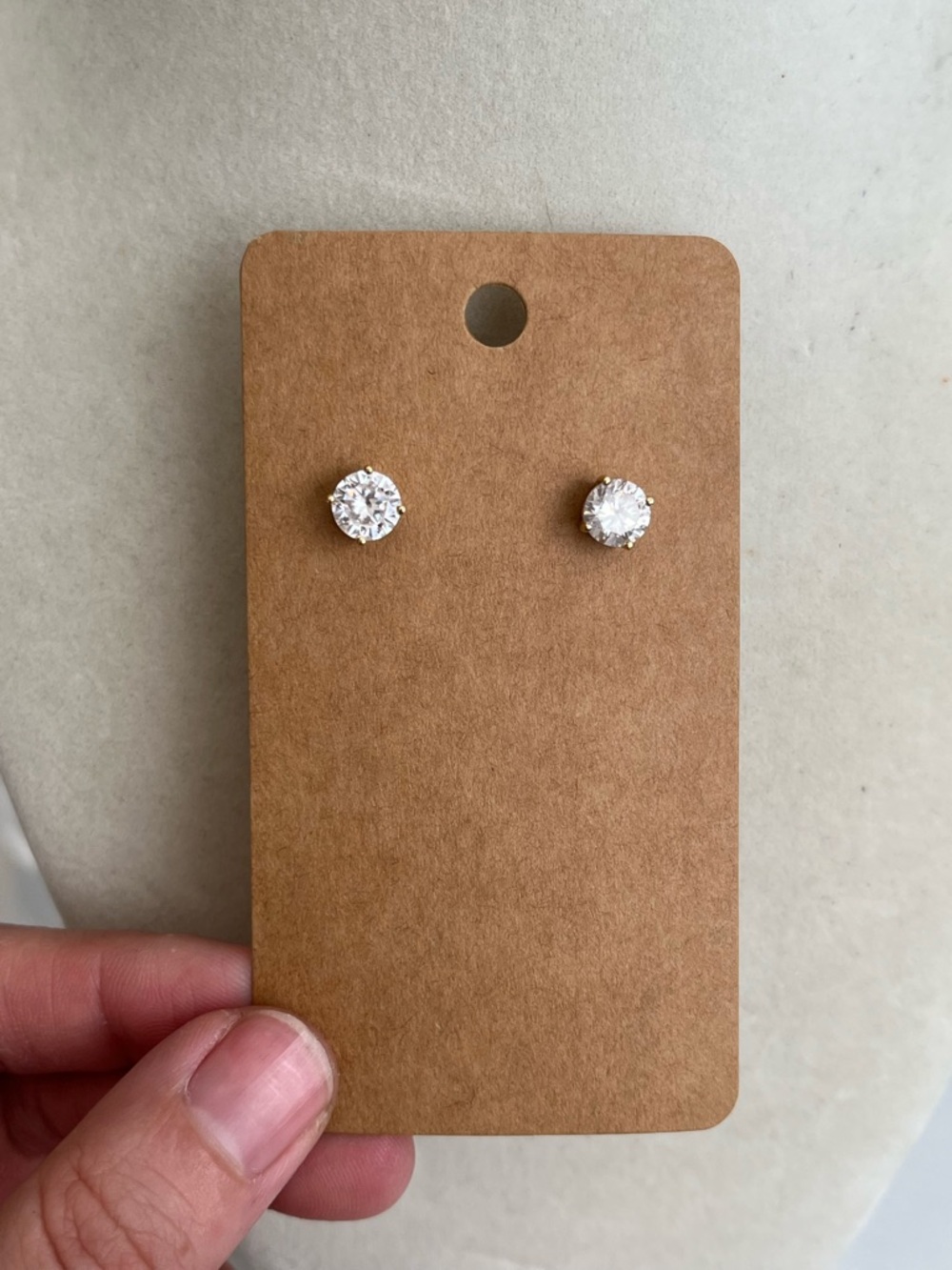 14k gold CZ bling studs